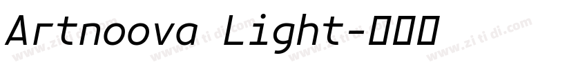 Artnoova Light字体转换